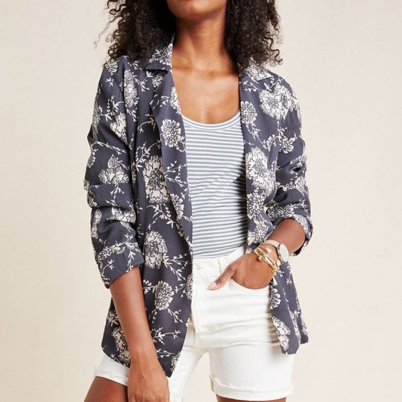 anthropologie hydrangea coat